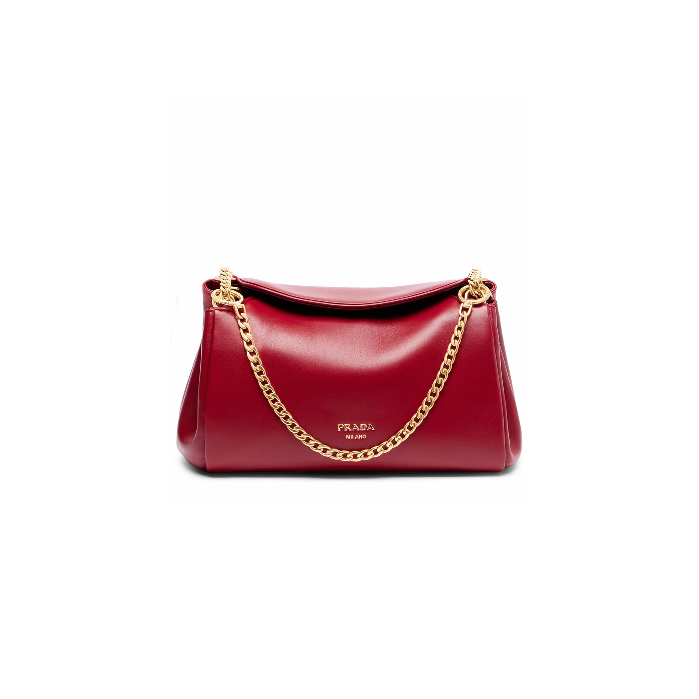 PRADA TUMULTE SMALL LEATHER SHOULDER BAG 1BD395 (24*13*13cm)